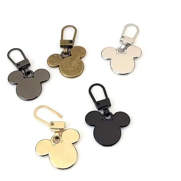 5pc Assorted Metal Zipper Pulls - Charms - Picture 2 of 6